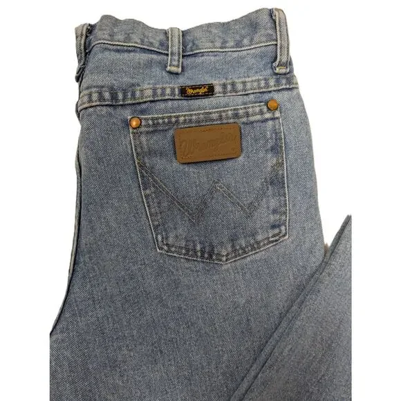 Wrangler Men's Cowboy Cut Jeans Light Wash Denim Size 34 X 32 - Picture 2 of 6